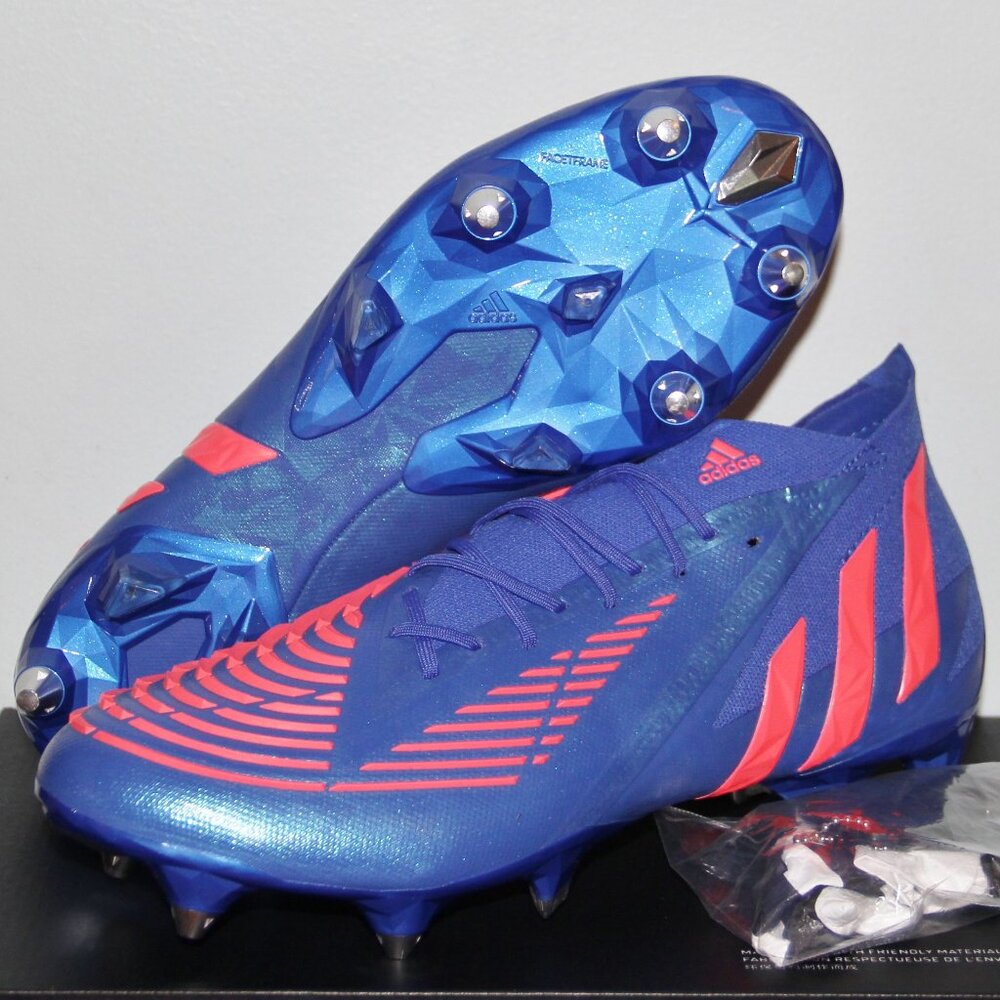 Adidas Predator Edge.1 SG Soccer Cleats Mens 9.5 12 Sapphire Pack Blue